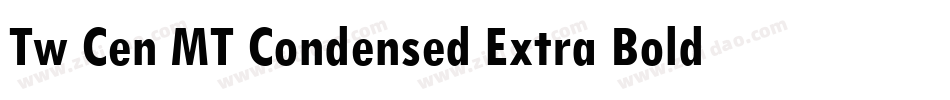 Tw Cen MT Condensed Extra Bold字体转换